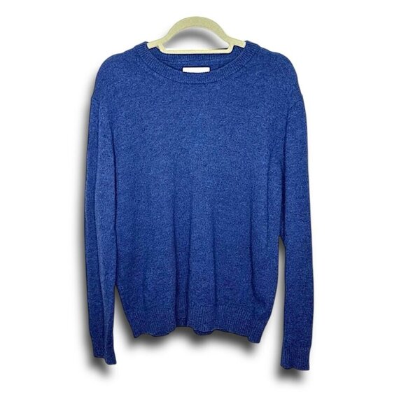 Jack & Jones Premium Deep Blue Lambswool Quiet Luxury Crewneck Sweater Size XL - Picture 1 of 11